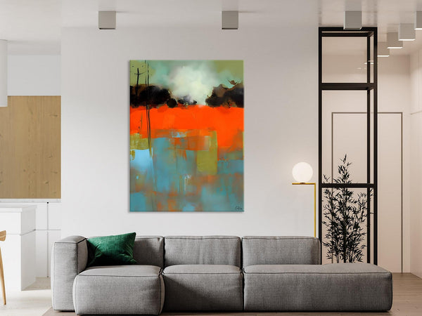 Landscape Canvas Art, Simple Modern Wall Art, Contemporary Acrylic Paintings, Original Abstract Paintings, Large Canvas Painting for Bedroom-Art Painting Canvas
