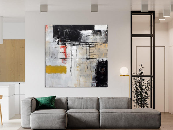 Large Abstract Art for Bedroom, Original Abstract Wall Art, Simple Modern Acrylic Artwork, Modern Canvas Paintings, Contemporary Canvas Art-Art Painting Canvas