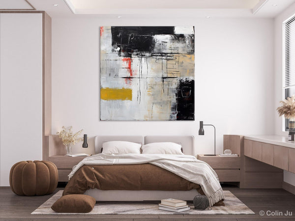 Large Abstract Art for Bedroom, Original Abstract Wall Art, Simple Modern Acrylic Artwork, Modern Canvas Paintings, Contemporary Canvas Art-Art Painting Canvas