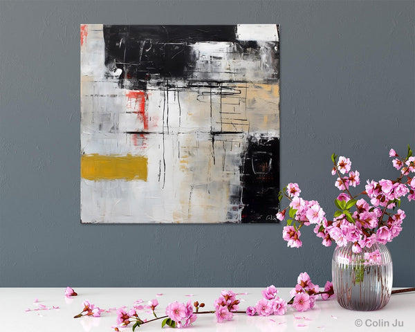 Large Abstract Art for Bedroom, Original Abstract Wall Art, Simple Modern Acrylic Artwork, Modern Canvas Paintings, Contemporary Canvas Art-Art Painting Canvas