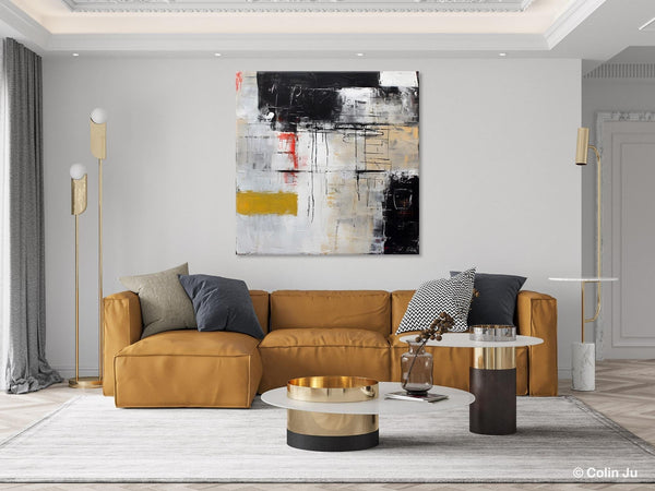 Large Abstract Art for Bedroom, Original Abstract Wall Art, Simple Modern Acrylic Artwork, Modern Canvas Paintings, Contemporary Canvas Art-Art Painting Canvas
