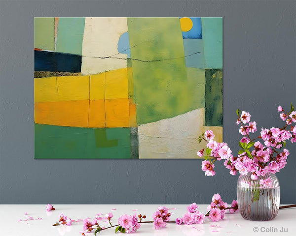 Original Canvas Artwork, Large Wall Art Painting for Dining Room, Contemporary Acrylic Painting on Canvas, Modern Abstract Wall Paintings-Art Painting Canvas