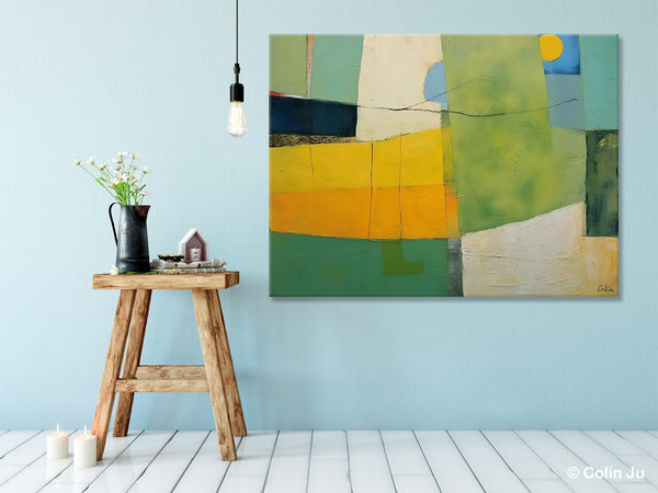 Original Canvas Artwork, Large Wall Art Painting for Dining Room, Contemporary Acrylic Painting on Canvas, Modern Abstract Wall Paintings-Art Painting Canvas