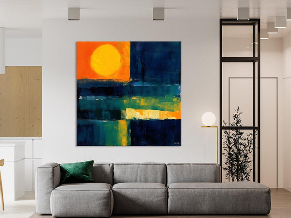 Large Abstract Painting for Dining Room, Modern Acrylic Artwork, Simple Canvas Paintings, Contemporary Canvas Art, Original Modern Wall Art-Art Painting Canvas