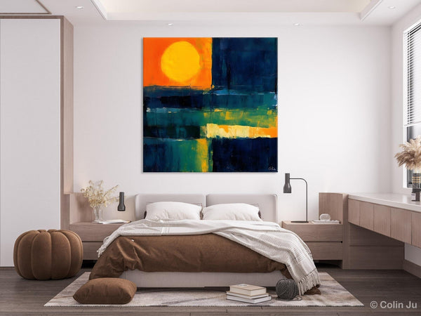 Large Abstract Painting for Dining Room, Modern Acrylic Artwork, Simple Canvas Paintings, Contemporary Canvas Art, Original Modern Wall Art-Art Painting Canvas