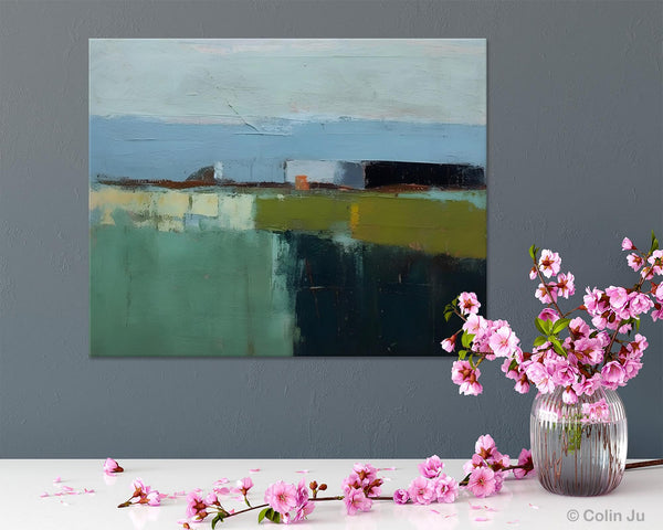 Landscape Acrylic Paintings, Landscape Abstract Painting, Modern Wall Art for Living Room, Original Abstract Art, Acrylic Painting on Canvas-Art Painting Canvas