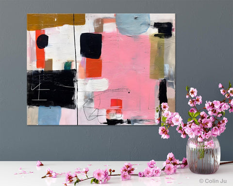 Modern Wall Art Ideas for Bedroom, Large Canvas Paintings, Original Abstract Art, Hand Painted Canvas Art, Contemporary Acrylic Paintings-Art Painting Canvas