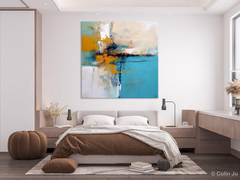 Large Abstract Art for Bedroom, Modern Canvas Paintings, Original Abstract Wall Art, Geometric Modern Acrylic Art, Contemporary Canvas Art-Art Painting Canvas