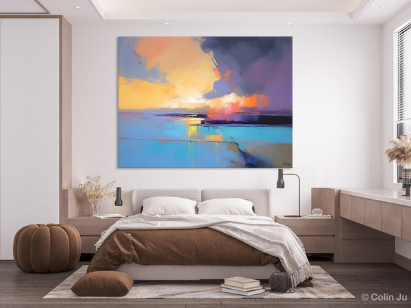 Extra Large Modern Wall Art Paintings, Acrylic Painting on Canvas, Landscape Paintings for Living Room, Original Landscape Abstract Painting-Art Painting Canvas