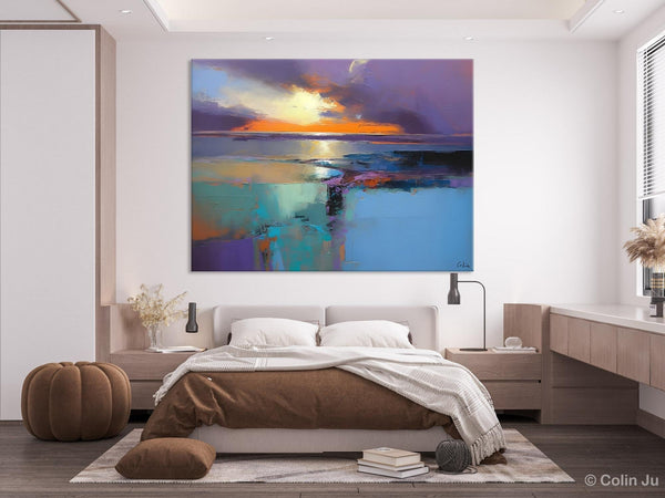 Landscape Canvas Paintings for Living Room, Original Landscape Paintings, Extra Large Modern Wall Art Paintings, Acrylic Painting on Canvas-Art Painting Canvas