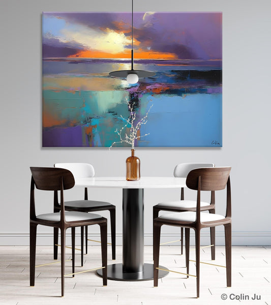 Landscape Canvas Paintings for Living Room, Original Landscape Paintings, Extra Large Modern Wall Art Paintings, Acrylic Painting on Canvas-Art Painting Canvas