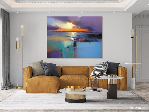 Landscape Canvas Paintings for Living Room, Original Landscape Paintings, Extra Large Modern Wall Art Paintings, Acrylic Painting on Canvas-Art Painting Canvas