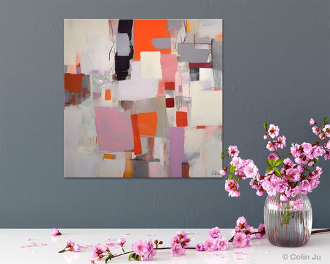 Modern Acrylic Artwork, Original Modern Paintings, Contemporary Canvas Art, Heavy Texture Canvas Art, Large Abstract Painting for Bedroom-Art Painting Canvas