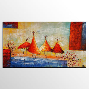 Simple Abstract Painting, Ballet Dancer Painting, Buy Wall Art Online, Modern Acrylic Painting, Bedroom Wall Art Painting-Art Painting Canvas