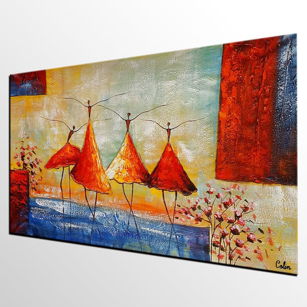 Simple Abstract Painting, Ballet Dancer Painting, Buy Wall Art Online, Modern Acrylic Painting, Bedroom Wall Art Painting-Art Painting Canvas