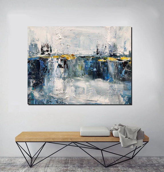 Living Room Wall Art Painting, Extra Large Acrylic Painting, Simple Modern Art, Palette Knife Paintings, Modern Contemporary Abstract Artwork-Art Painting Canvas