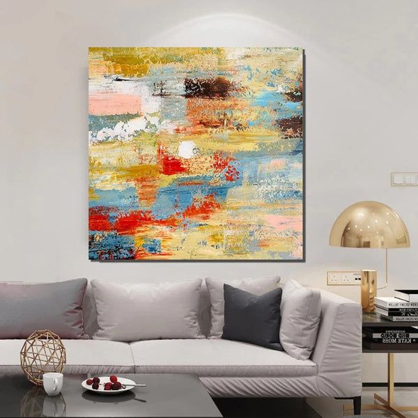Hand Painted Canvas Art, Bedroom Wall Art Ideas, Modern Paintings for Dining Room, Simple Modern Art, Contemporary Modern Wall Art Paintings-Art Painting Canvas