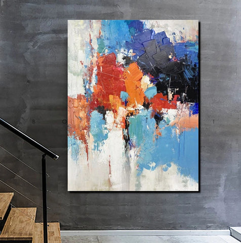 Modern Canvas Painting, Living Room Wall Art Ideas, Buy Abstract Art Online, Heavy Texture Art, Large Acrylic Painting on Canvas-Art Painting Canvas