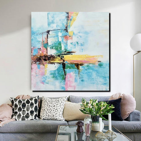 Simple Abstract Paintings, Dining Room Modern Wall Art, Modern Contemporary Art, Large Painting on Canvas, Acrylic Canvas Painting-Art Painting Canvas