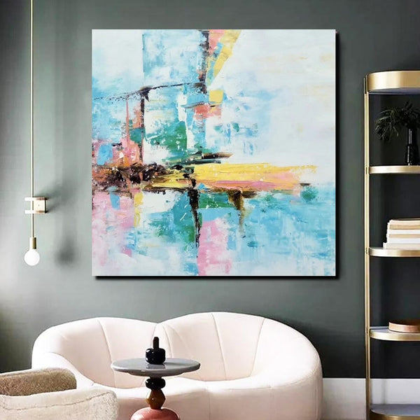 Simple Abstract Paintings, Dining Room Modern Wall Art, Modern Contemporary Art, Large Painting on Canvas, Acrylic Canvas Painting-Art Painting Canvas