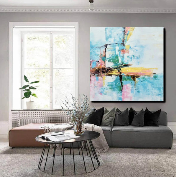 Simple Abstract Paintings, Dining Room Modern Wall Art, Modern Contemporary Art, Large Painting on Canvas, Acrylic Canvas Painting-Art Painting Canvas