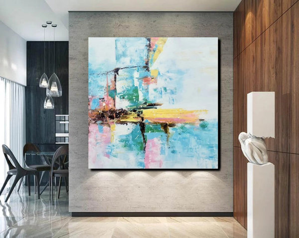 Simple Abstract Paintings, Dining Room Modern Wall Art, Modern Contemporary Art, Large Painting on Canvas, Acrylic Canvas Painting-Art Painting Canvas