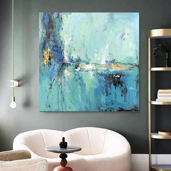 Modern Acrylic Canvas Painting, Heavy Texture Paintings, Palette Knife Paniting, Acrylic Painting on Canvas, Oversized Wall Art Painting for Sale-Art Painting Canvas