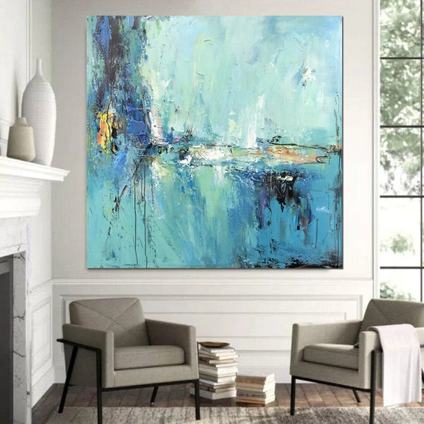 Modern Acrylic Canvas Painting, Heavy Texture Paintings, Palette Knife Paniting, Acrylic Painting on Canvas, Oversized Wall Art Painting for Sale-Art Painting Canvas