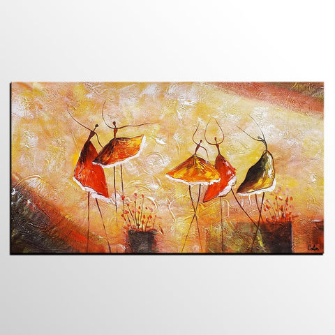 Modern Acrylic Painting, Ballet Dancer Painting, Bedroom Canvas Painting, Original Painting, Abtract Painting for Sale-Art Painting Canvas