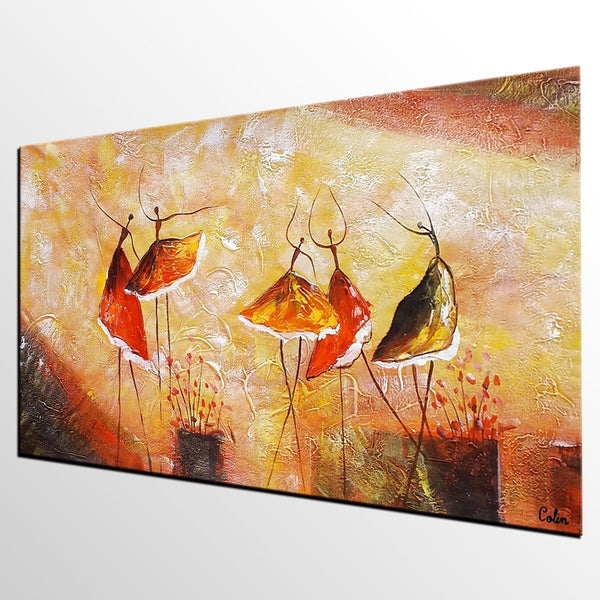Modern Acrylic Painting, Ballet Dancer Painting, Bedroom Canvas Painting, Original Painting, Abtract Painting for Sale-Art Painting Canvas