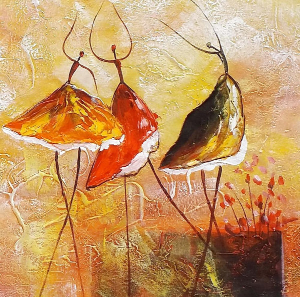 Modern Acrylic Painting, Ballet Dancer Painting, Bedroom Canvas Painting, Original Painting, Abtract Painting for Sale-Art Painting Canvas