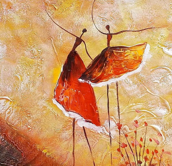 Modern Acrylic Painting, Ballet Dancer Painting, Bedroom Canvas Painting, Original Painting, Abtract Painting for Sale-Art Painting Canvas