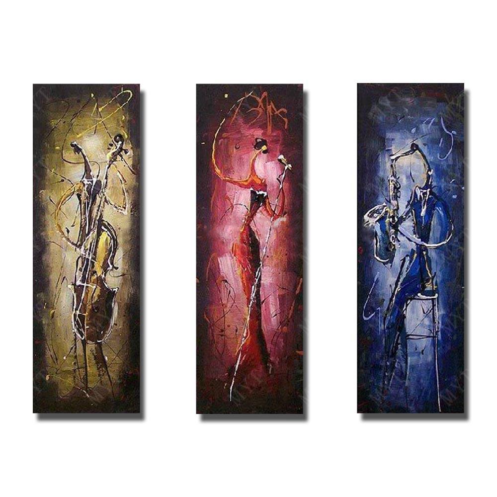 Cellist, Singer, Saxophone Player, Musical Instrument Player Painting, Bedroom Abstract Painting-Art Painting Canvas