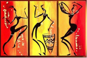 Bedroom Wall Art Paintings, African Woman Dancing Painting, African Girl Painting, Extra Large Painting on Canvas, Buy Paintings Online-Art Painting Canvas