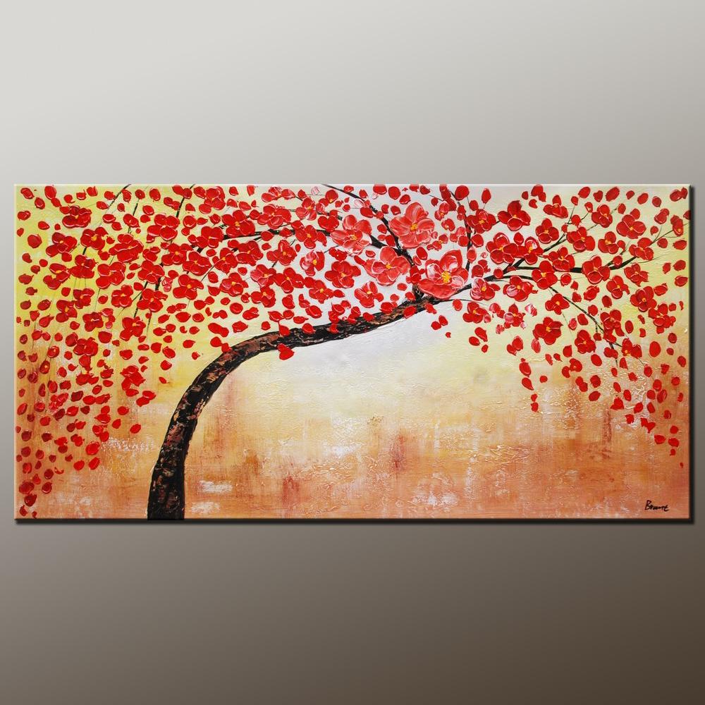 Acrylic Painting, Heavy Texture Painting, Floral Art, Flower Painting, Canvas Wall Art, Bedroom Wall Art, Canvas Art, Modern Art, Contemporary Art-Art Painting Canvas