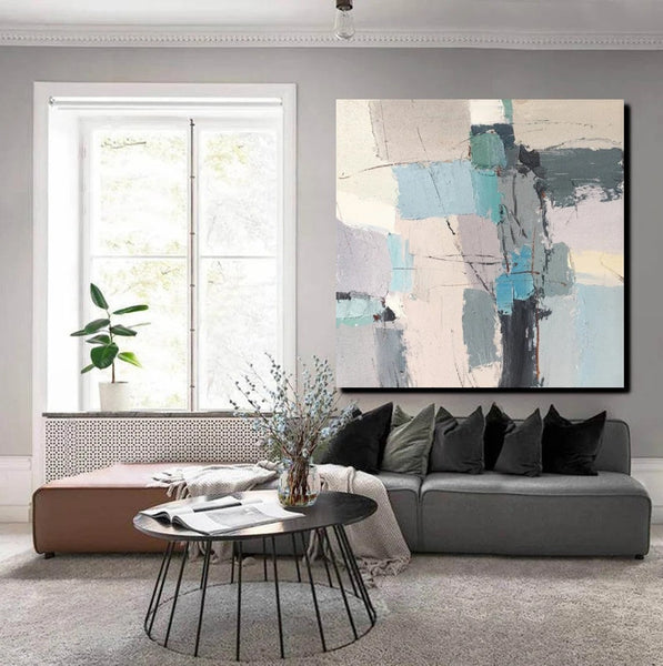 Simple Wall Art Paintings, Living Room Modern Wall Art, Modern Contemporary Art, Large Painting Behind Sofa, Acrylic Canvas Painting-Art Painting Canvas
