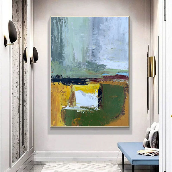 Wall Art Paintings for Living Room, Simple Green Modern Art, Simple Abstract Painting, Large Canvas Paintings for Bedroom, Buy Paintings Online-Art Painting Canvas