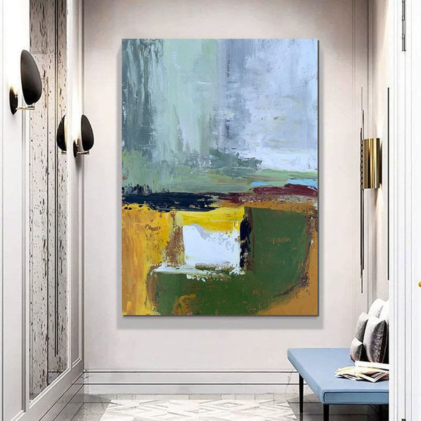 Wall Art Paintings for Living Room, Simple Green Modern Art, Simple Abstract Painting, Large Canvas Paintings for Bedroom, Buy Paintings Online-Art Painting Canvas