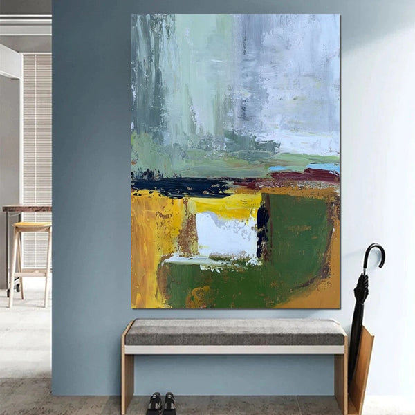 Wall Art Paintings for Living Room, Simple Green Modern Art, Simple Abstract Painting, Large Canvas Paintings for Bedroom, Buy Paintings Online-Art Painting Canvas