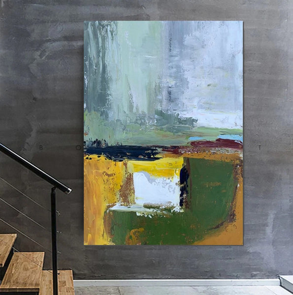 Wall Art Paintings for Living Room, Simple Green Modern Art, Simple Abstract Painting, Large Canvas Paintings for Bedroom, Buy Paintings Online-Art Painting Canvas