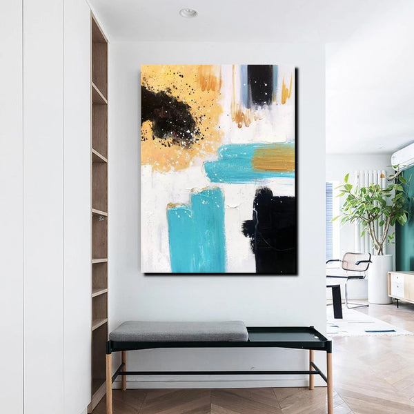 Bedroom Wall Art Paintings, Acylic Abstract Paintings, Large Painting on Canvas, Buy Abstract Painting Online, Simple Modern Art-Art Painting Canvas