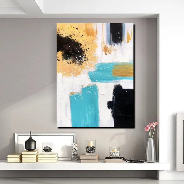 Bedroom Wall Art Paintings, Acylic Abstract Paintings, Large Painting on Canvas, Buy Abstract Painting Online, Simple Modern Art-Art Painting Canvas