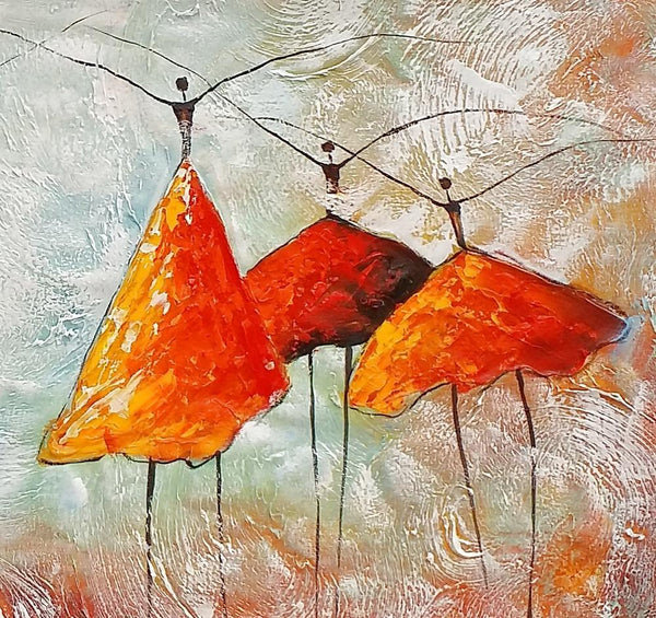 Large Painting for Dining Room, Ballet Dancer Painting, Abstract Canvas Art, Wall Art Paintings, Canvas Painting for Sale, Heavy Texture Art-Art Painting Canvas