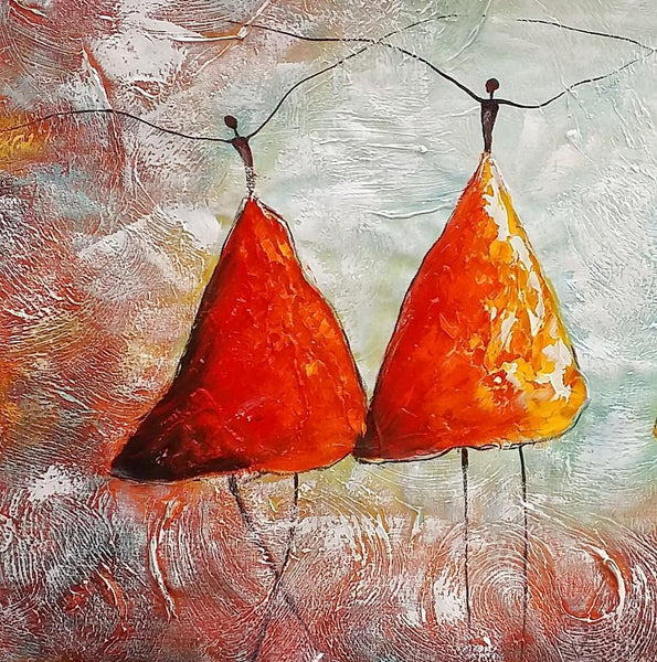 Large Painting for Dining Room, Ballet Dancer Painting, Abstract Canvas Art, Wall Art Paintings, Canvas Painting for Sale, Heavy Texture Art-Art Painting Canvas
