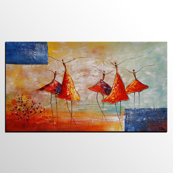 Wall Art Painting, Ballet Dancer Painting, Acrylic Painting for Sale, Simple Abstract Painting, Bedroom Canvas Painting-Art Painting Canvas