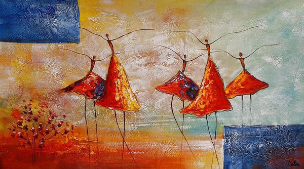 Wall Art Painting, Ballet Dancer Painting, Acrylic Painting for Sale, Simple Abstract Painting, Bedroom Canvas Painting-Art Painting Canvas