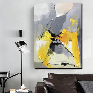 Abstract Paintings Behind Sofa, Acrylic Paintings for Bedroom, Palette Knife Canvas Art, Contemporary Canvas Wall Art, Buy Paintings Online-Art Painting Canvas