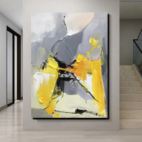Abstract Paintings Behind Sofa, Acrylic Paintings for Bedroom, Palette Knife Canvas Art, Contemporary Canvas Wall Art, Buy Paintings Online-Art Painting Canvas
