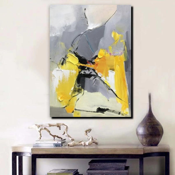 Abstract Paintings Behind Sofa, Acrylic Paintings for Bedroom, Palette Knife Canvas Art, Contemporary Canvas Wall Art, Buy Paintings Online-Art Painting Canvas