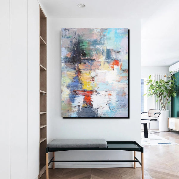 Modern Paintings Behind Sofa, Acrylic Paintings on Canvas, Large Painting for Sale, Contemporary Canvas Wall Art, Buy Paintings Online-Art Painting Canvas